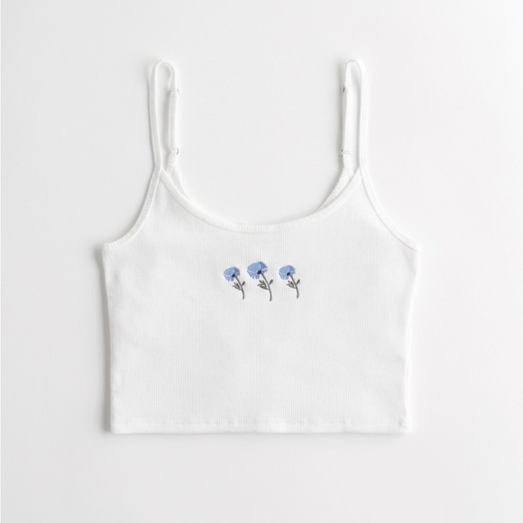 Cropped flower tank - Picture 3 of 4